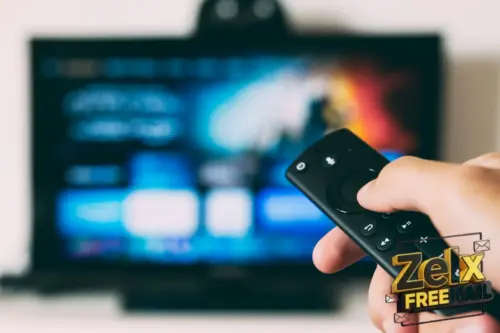 turned-on flat screen television