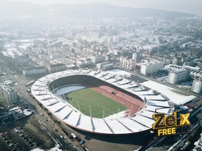 oval white stadium
