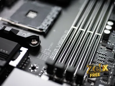 black and silver computer motherboard