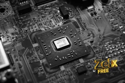 black and white circuit board