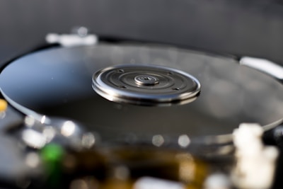 a close up of a disc that is on a table