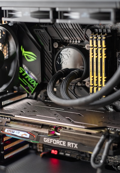 a close up of a computer case with wires