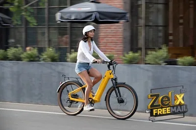 a person riding a bicycle