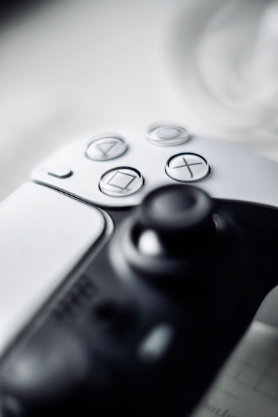 a close up of a video game controller