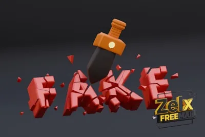 a pen is breaking through the word fake