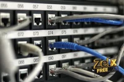 blue UTP cord