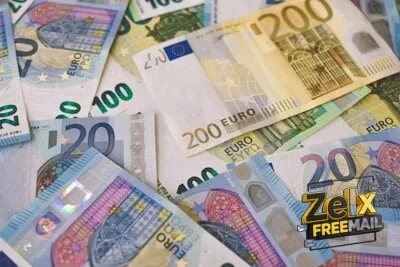 20 euro bill on white printer paper